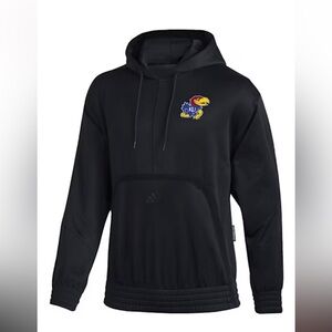 Adidas Men's Black cross up Kansas Jayhawks Hoodie